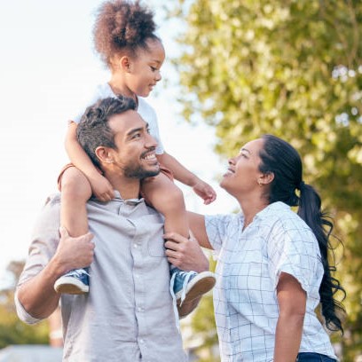 Happiness is having a loving and caring family