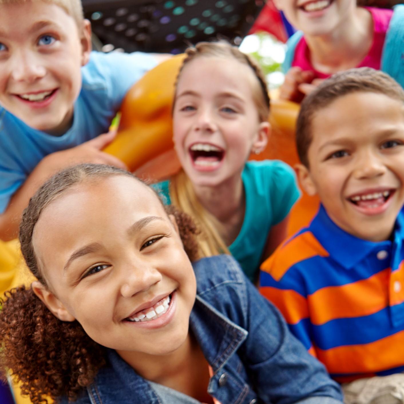 Filled with childhood innocence Friends playing together