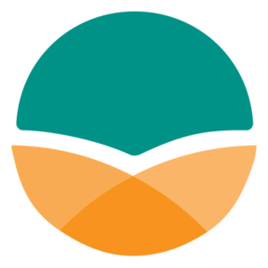 Tufts Hope Icon - Teal and orange stylized circle